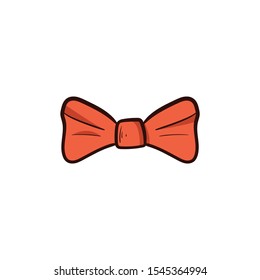 bow tie doodle color simple hand drawing 