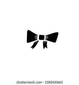bow tie doodle icon vector hand drawing 