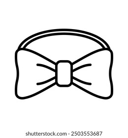 Bow tie editable stroke line icon vector illustration