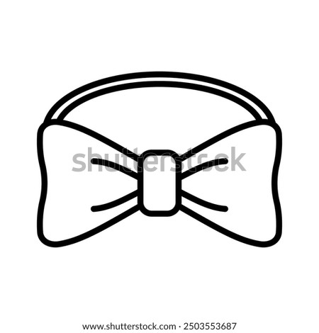 Bow tie editable stroke line icon vector illustration