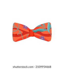 The bow tie is an elegant accessory with a  print. Vector illustration.
