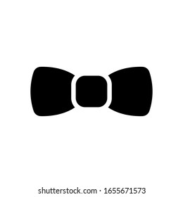 Bow tie, festive logo. Black icon on white background