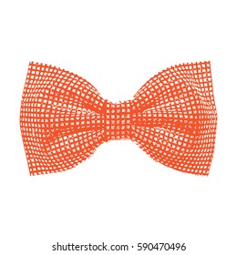Bow tie. Flame color. Vector illustration