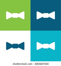 Bow Tie Flat Vier Farbe minimale Icon Set