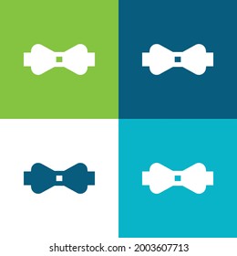Bow Tie Flat four color minimal icon set