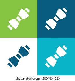 Bow Tie Flat four color minimal icon set