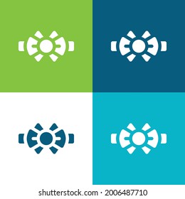 Bow Tie Flat four color minimal icon set
