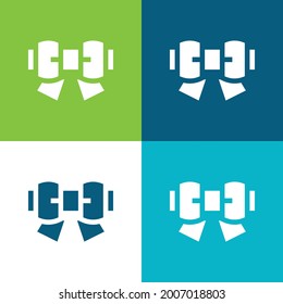 Bow Tie Flat four color minimal icon set