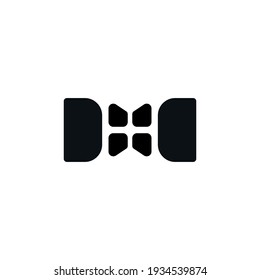 Bow tie flat icon. Man fashion symbol. Logo design element