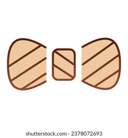 Bow tie flat icon. Necktie knot brown icons in trendy flat style. Mens accessory gradient style design, designed for web and app. Eps 10