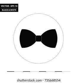 Bow tie flat icon. Vector Illustration.