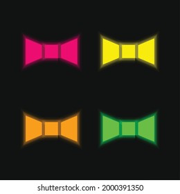 Icono de vector neonato brillante de cuatro colores