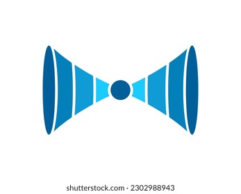 Bow tie funnel diagram. Clipart image