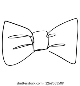 Bow tie gift cute simple stripes vector illustration