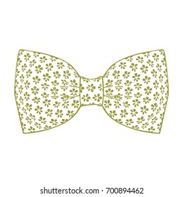 Bow tie. Golden Lime color. Vector illustration