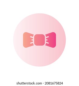 icono de degradado de corbata de arco aislado en fondo blanco

