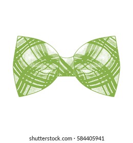 Bow tie. Greenery color. Vector illustration