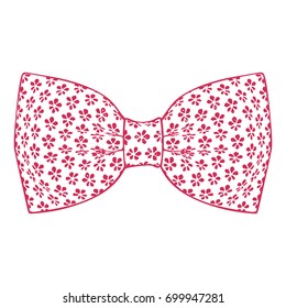 Bow tie. Grenadine color. Vector illustration