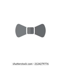 Bow tie grey flat vector icon