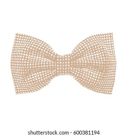 Bow tie. Hazelnut color. Vector illustration