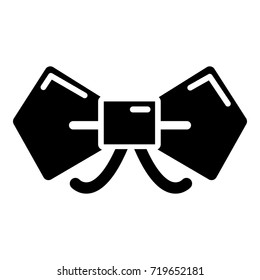 Bow tie hipster icon . Simple illustration of bow tie hipster vector icon for web design isolated on white background