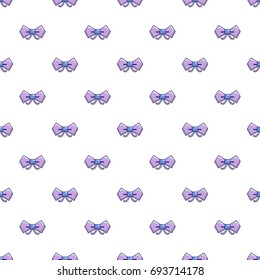 Bow tie hipster pattern in cartoon style. Seamless pattern vector illustration