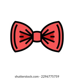 bow tie hipster retro color icon vector. bow tie hipster retro sign. isolated symbol illustration