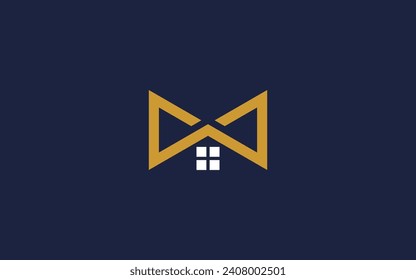 bow tie with house logo icon design vector design template inspiration