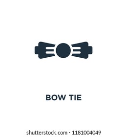 Bow tie icon. Black filled vector illustration. Bow tie symbol on white background. Can be used in web and mobile.