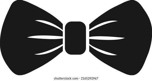 Bow tie icon. Black formal male neck tie symbol isolated on white background. Vector illustration..eps
