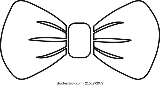 Bow tie icon. Black formal male neck tie symbol isolated on white background line art.eps
