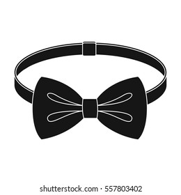 Bow tie icon in black style isolated on white background. Hipster style symbol stock vector illustration.
