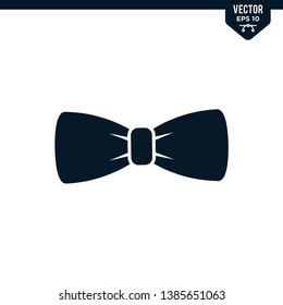 Bow Tie icon collection in glyph style, solid color vector