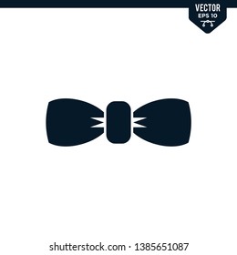 Bow Tie icon collection in glyph style, solid color vector