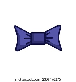 bow tie icon of color style design vector template