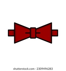 bow tie icon of color style design vector template