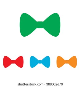 Bow Tie icon. Colorfull set isolated on white background