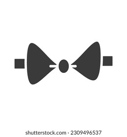 bow tie icon design of glyph style  vector template