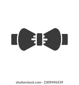 bow tie icon design of glyph style  vector template