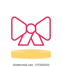 Diseño de iconos de anclaje con estilo de línea roja en fondo blanco