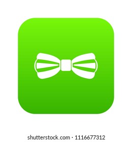 Bow tie icon digital green for any design isolated on white vector illustration