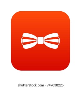 Bow tie icon digital red for any design isolated on white vector illustration