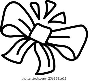 bow tie icon doodle line art on white background