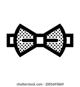 Bow Tie. Icon Filled with Dots.