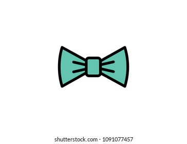 Bow tie icon, filled line icon