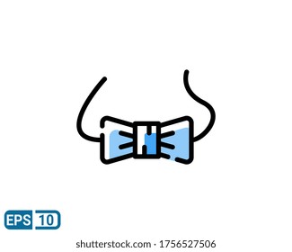 bow tie icon in filled line style. vector illustration for graphic designer, website, UI isolated on white background. EPS 10