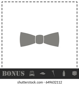 Bow tie icon flat. Simple vector symbol and bonus icon