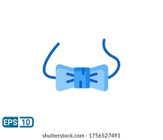 bow tie icon in flat style. vector illustration for graphic designer, website, UI isolated on white background. Editable color. EPS 10