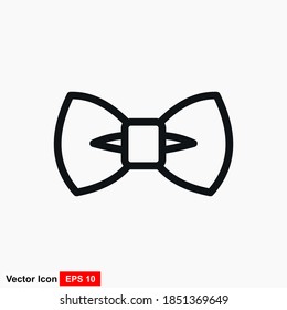 Bow tie icon flat style illustration. vector image.