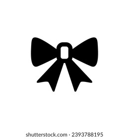 Bow tie icon in flat style isolated on white background